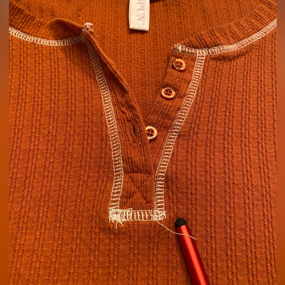 Textured Rust Pajama Set - Picture 14 of 15